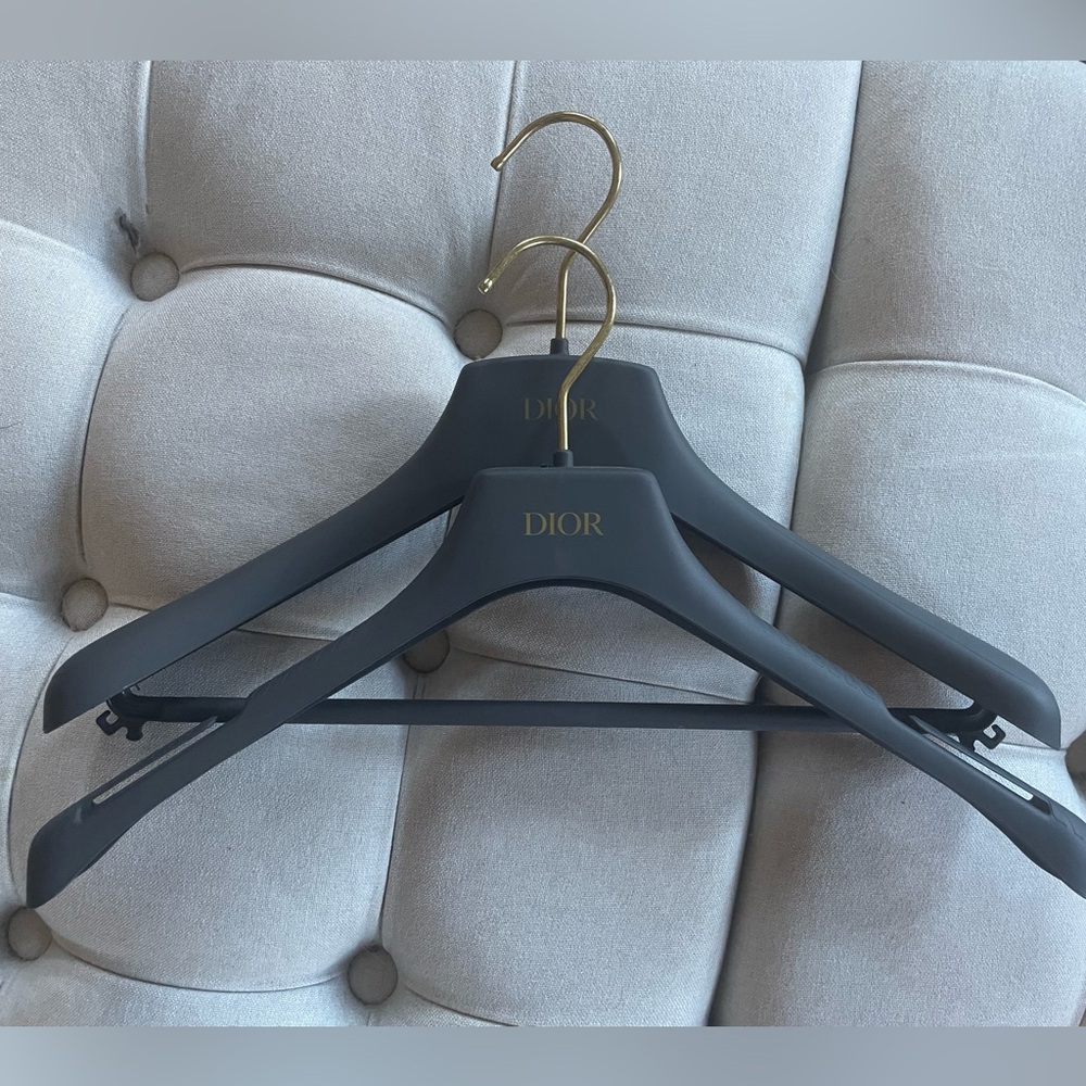 Dior Gray Hangers with Gold Hooks